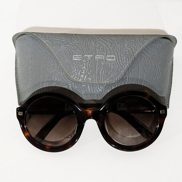 Etro Accessories - NEW ETRO Italian Round Havana Sunglasses (100% UV Protection)